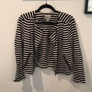 Loft navy and white moto jacket